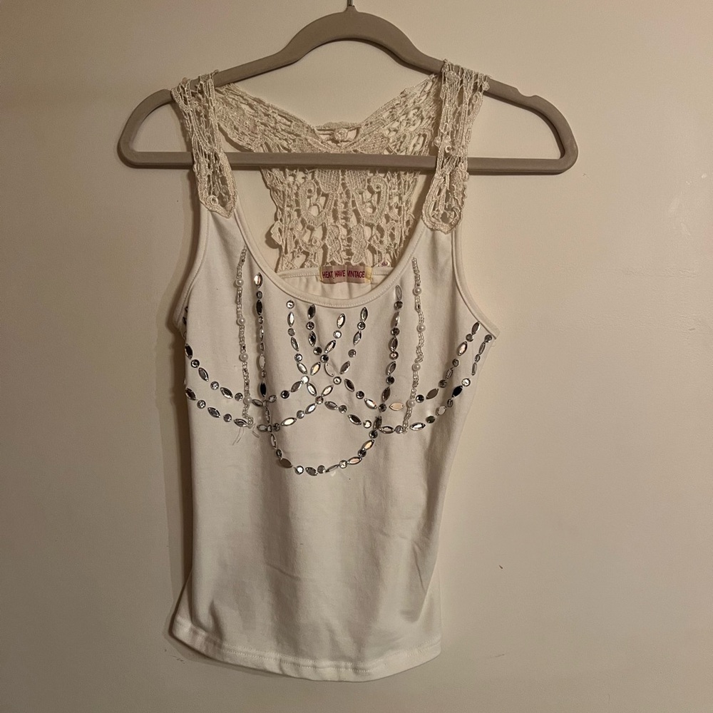 Y2K Beaded Tank